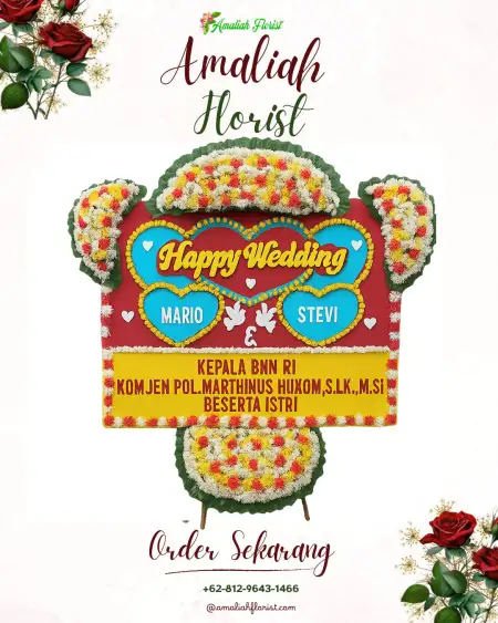 Papan Bunga Pernikahan Tanah Patah